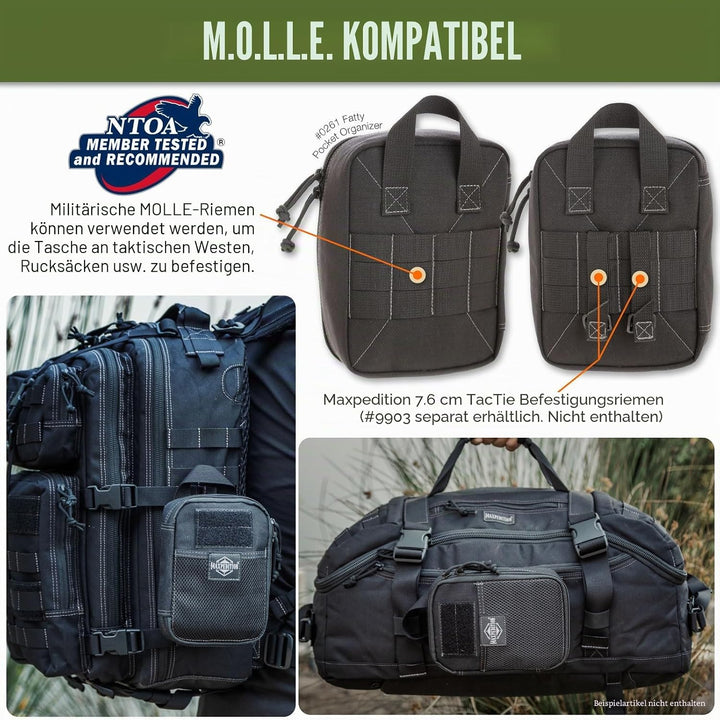 Maxpedition Fatty Pocket Organizer Tasche, Schwarz, 20 in, Schwarz