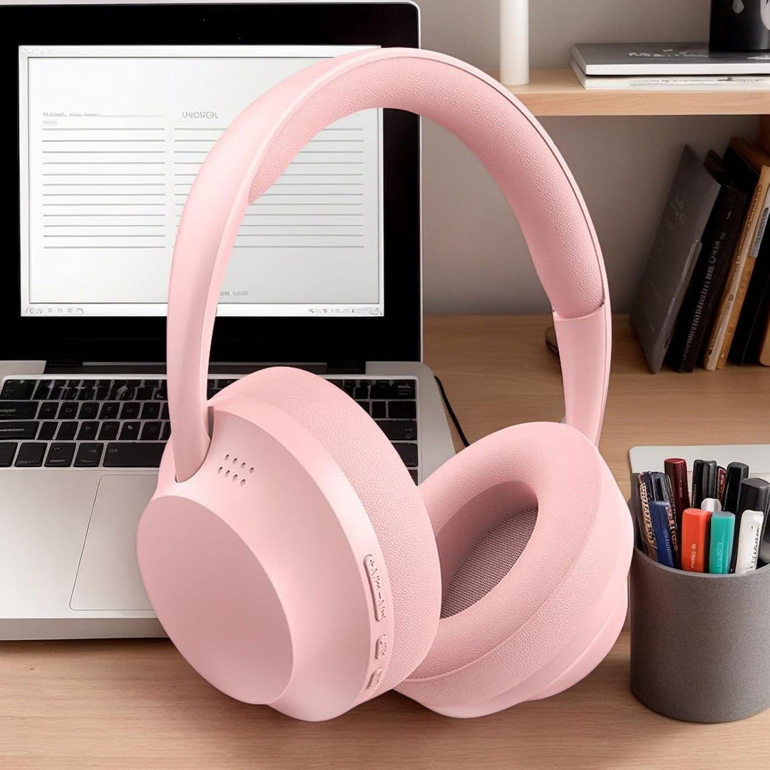 Arbeits Headset Surround Sound mit Noise-Cancelling Rosa, Rosa