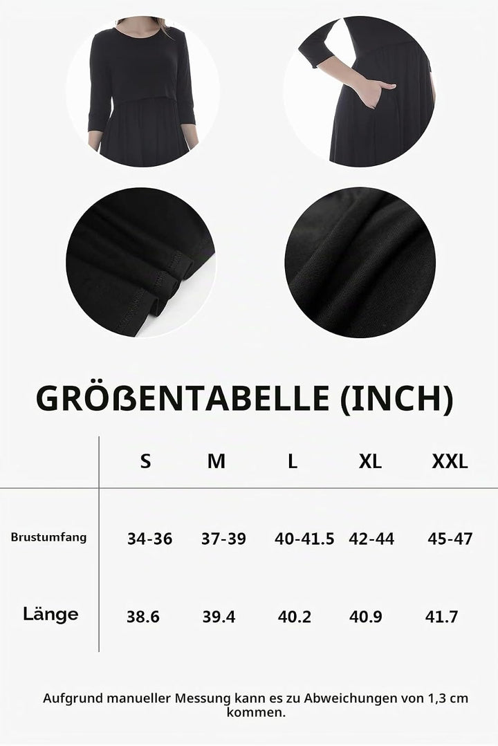 Smallshow Damen Schwangerschaftskleid Umstandsmode Kleide Umstandskleide Stillkleide Dunkel Grünen S