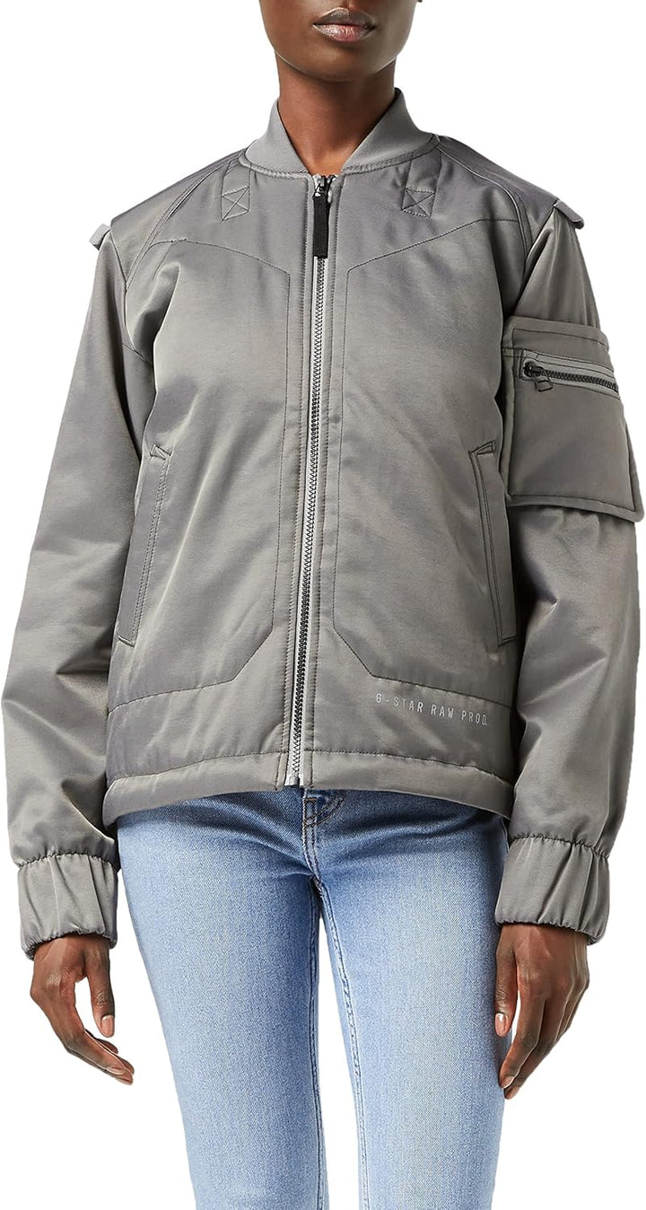 G-STAR RAW Damen Padded Bomberjacke 2.0 Grau (Granite D21019-c896-1468) M, Grau (Granite D21019-c896