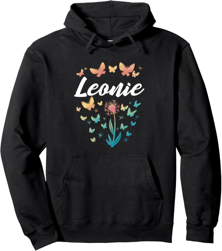 Leonie Geburtstag Schwester Schmetterling Pusteblume Name Pullover Hoodie