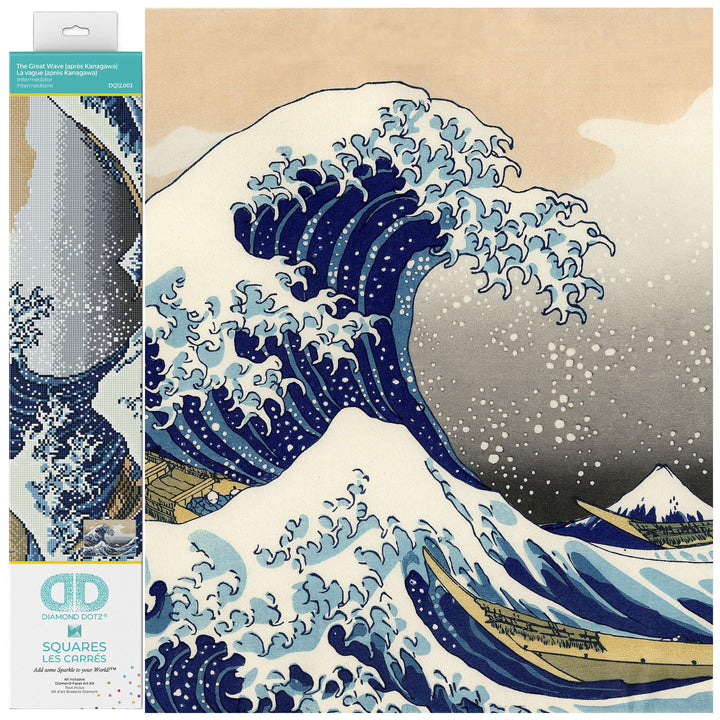 DIAMOND DOTZ 2592467 Original 5D Diamond Painting Squares Set, Welle vor Kanagawa, DIY Diamant-Maler