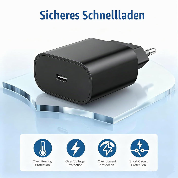 2Pack USB C Ladegerät Ladekabel für iPhone 17/17 Pro/16 Pro Max/15 Pro/15 Plus, iPad, MacBook, Samsu