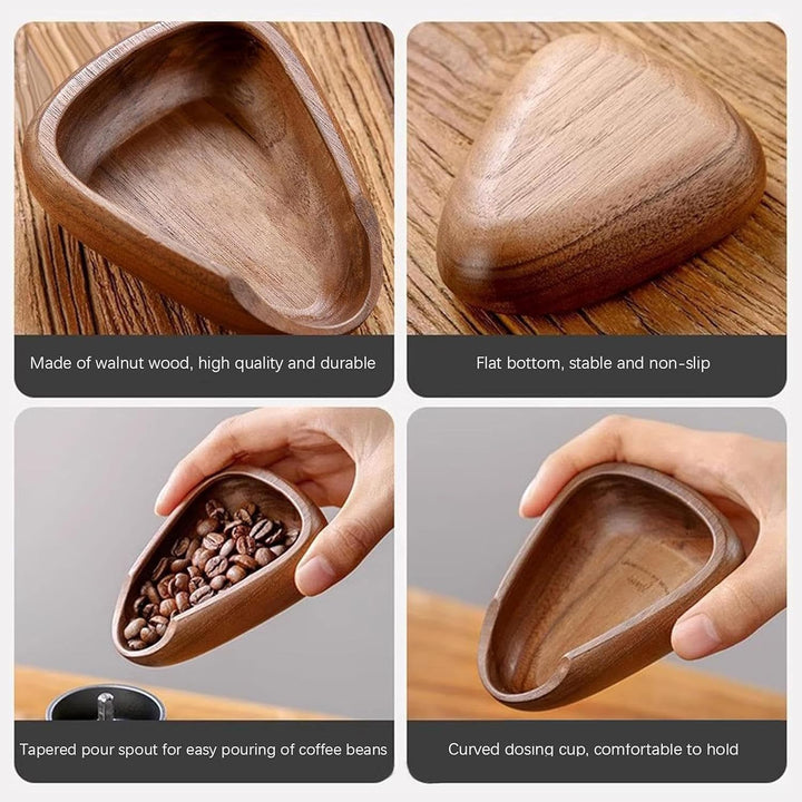Dosing Cup, Wood Tray, Precise Brewing Accessory Including Spray Bottle and Spoon, Calibrated Design