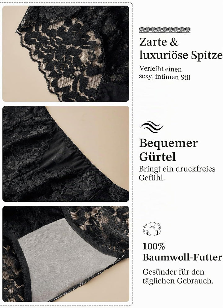 Unterhosen Damen Spitze Damen Slips Mehrpack Schlüpfer Damen Slips Unterhosen Damen Taillenslips Gro