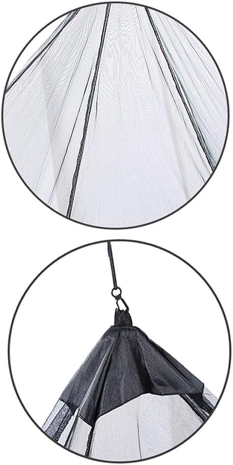 Kisbeibi Moskitonetz für Campingbett, Outdoor, Reisen, 220 x 120 x 100 cm, Grau, Polyester
