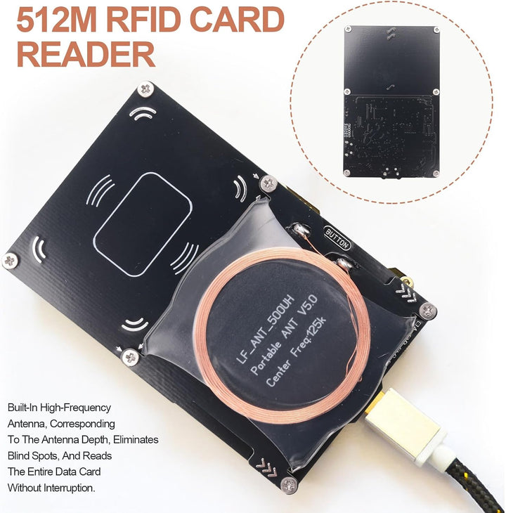Proxmark3 512M RFID-Kartenleser IC/ID-Schlüsselschreiber NFC 5.0 Chip Kopierprogrammierer-Kit UID S5