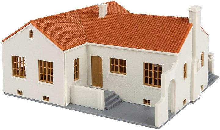 Walthers Cornerstone 933-3785 Bungalow im Missions-Stil, 4-15/16 X 5-9/16 X 2-13/16" 12.5 X 14.1 X 7