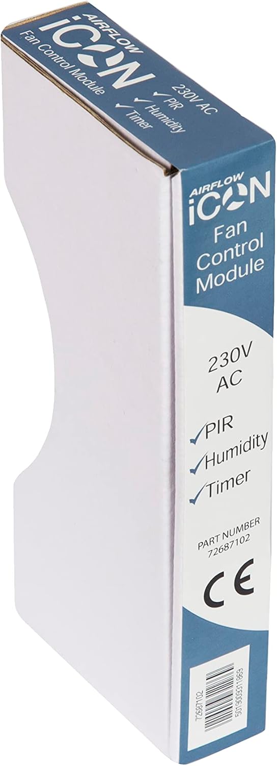 Airflow iCON PRHTM Plug-in-Bewegungssensor/Feuchtigkeits- und Timer-Modul für 230-V-Lüfter