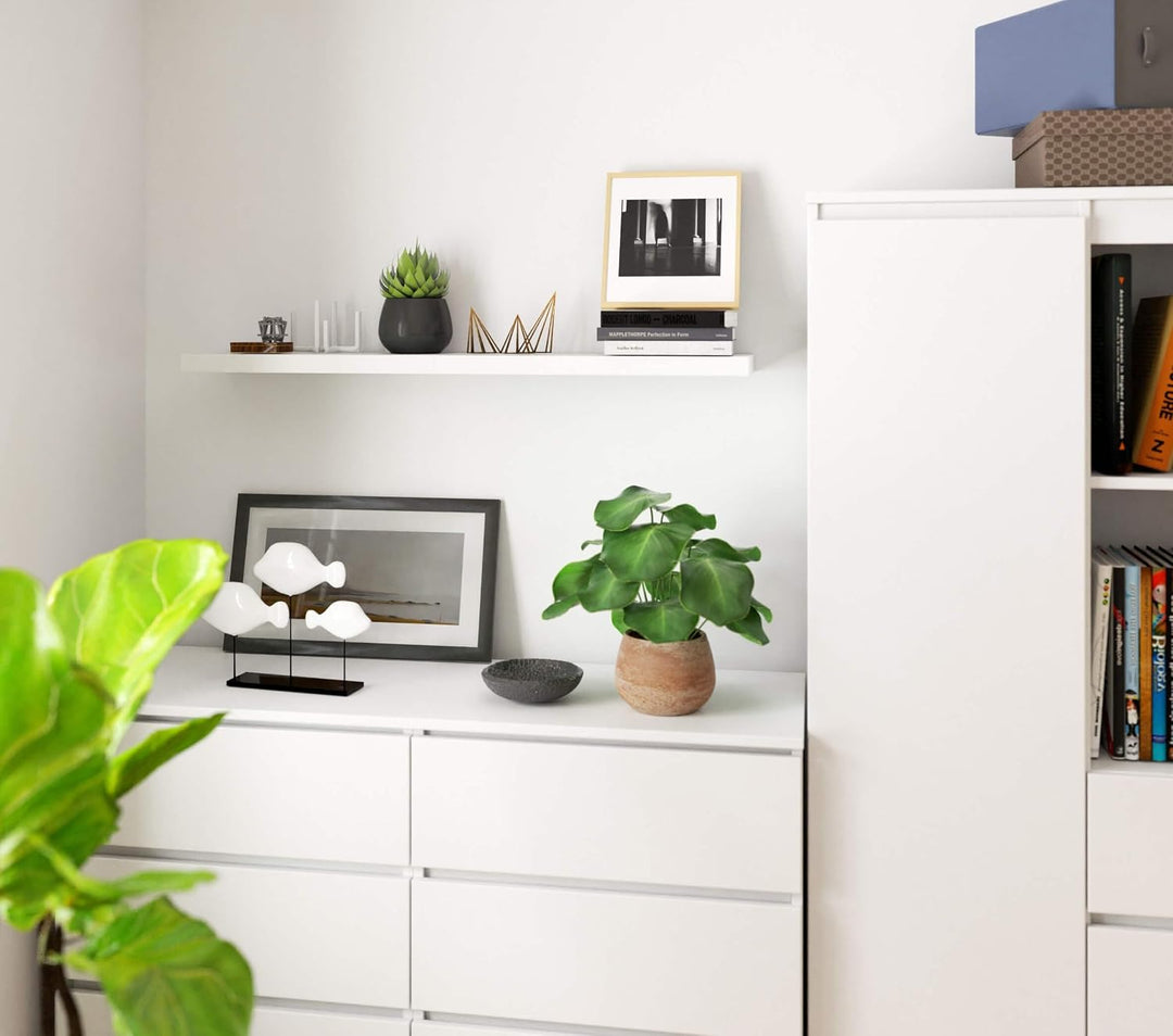 AKORD Wandregal PS-5 100 cm | Bücherregal Spielzeug Blumen Dekorationen | für Wohnzimmer Schlafzimme