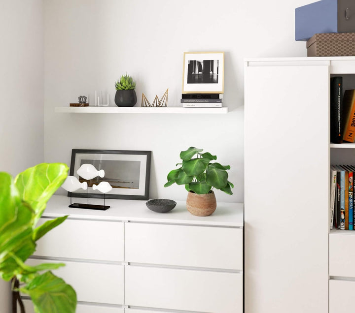 AKORD Wandregal PS-5 100 cm | Bücherregal Spielzeug Blumen Dekorationen | für Wohnzimmer Schlafzimme