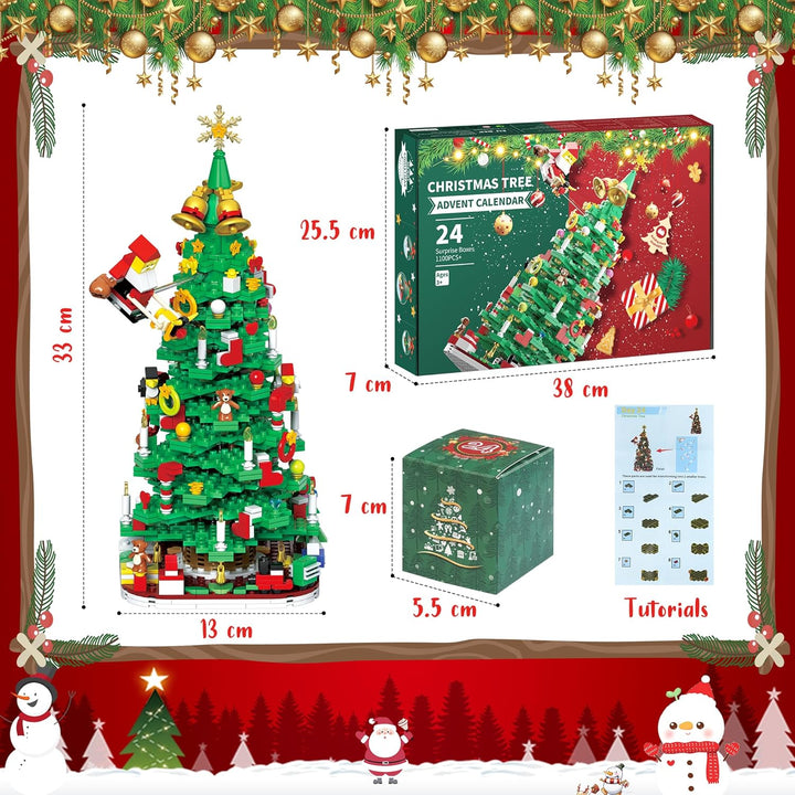 Joozmui Adventskalender 2025 Kinder, Weihnachtsbaum Spielzeug ab 3 4 5 6 7 8 9 10 Jahre Junge Gesche