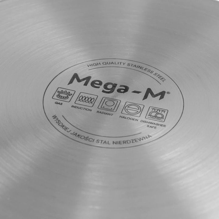 Mega-M Topf GROSSE Induktion aus Edelstahl mit STANDARD DECKEL (50L), 50L