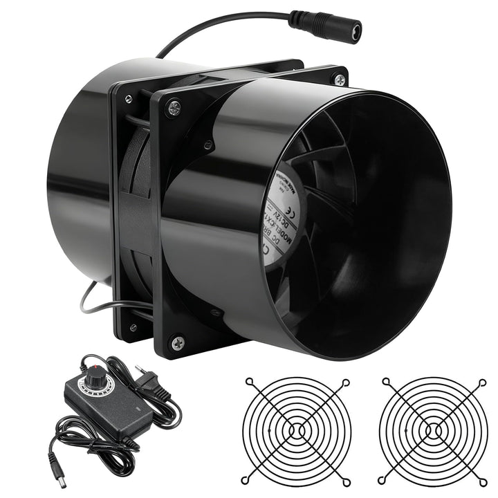DC 12V Rohrventilator, 100mm Axial Rohrventilator, Lüfter Axiallüfter Abluftventilator, Rohrlüfter R