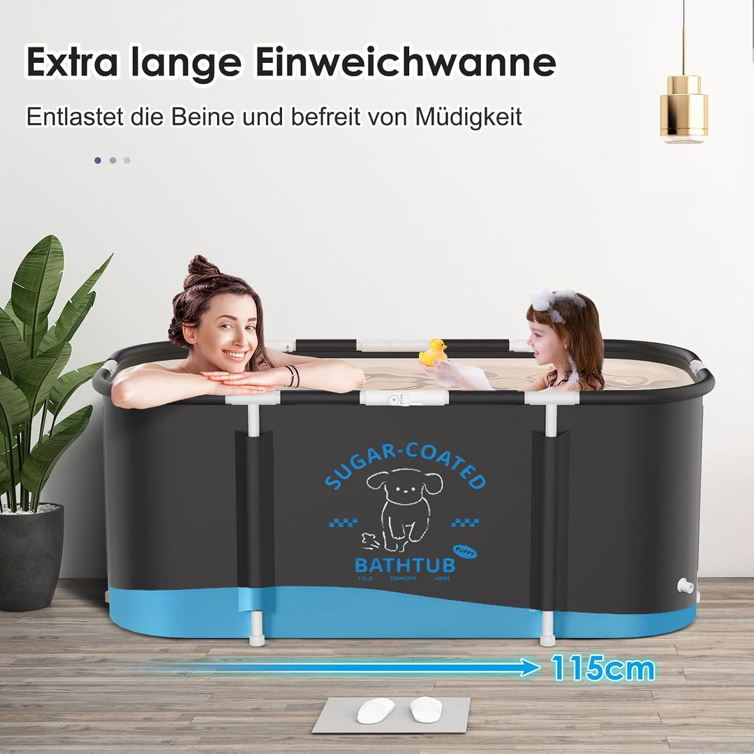 Badewanne Zusammenklappbare Badewanne Ideale Familienbadewanne Gartenpool für Kinder Leicht zu monti