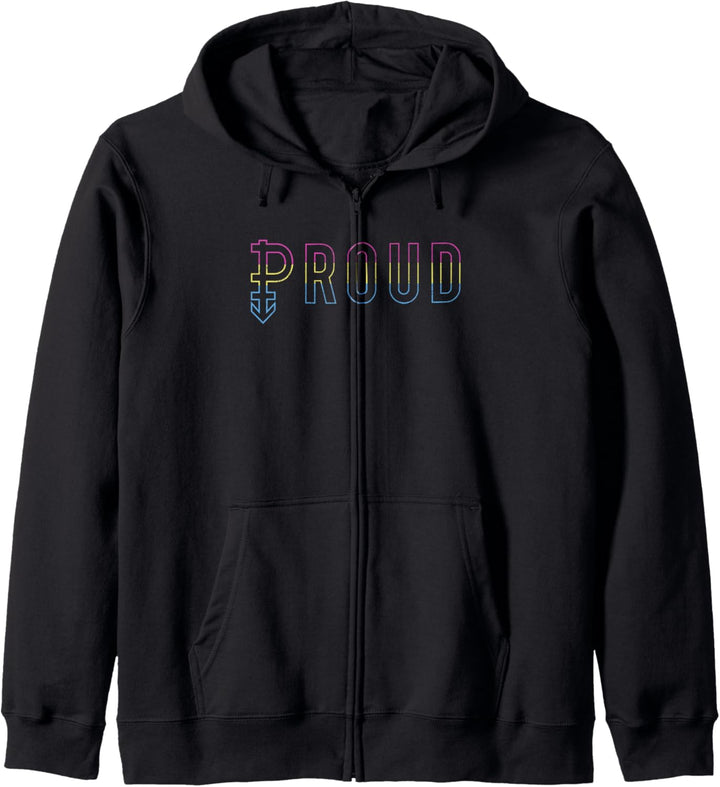 Trendy Pride Pan Proud Outline Kapuzenjacke