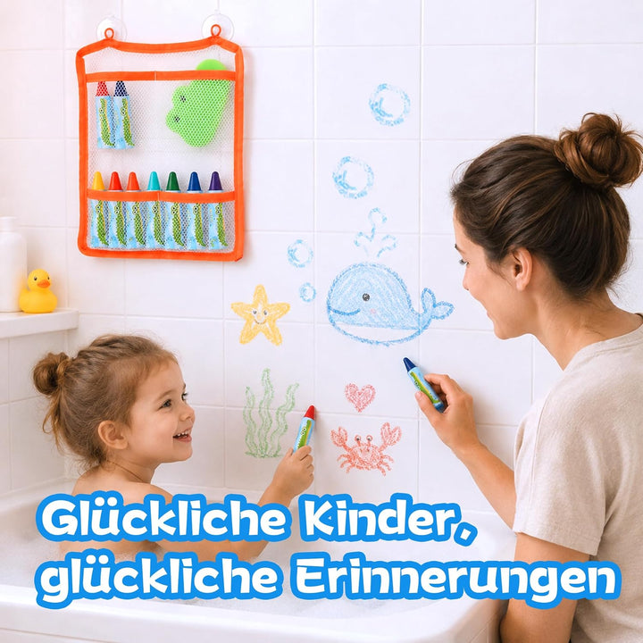 YPLUS Jumbo Badewannenstifte für Kleinkinder 1-4, 8 Farben Waschbar