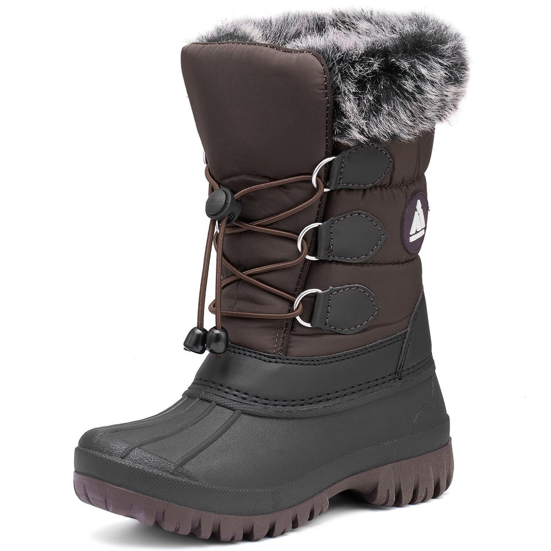 Mishansha Kinder Winterstiefel Gefüttert Wasserdichte Rutschfest Schneestiefel für Mädchen Jungen, G