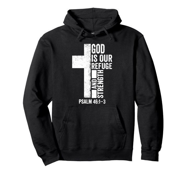 Gott Unsere Zuflucht Bibelverse Christen Religiöser Pullover Hoodie