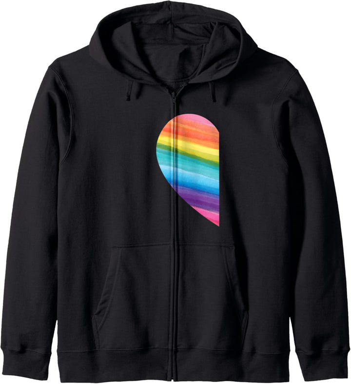 Valentinstag Regenbogen Flagge LGBTQ Pärchen Design Outfit Kapuzenjacke