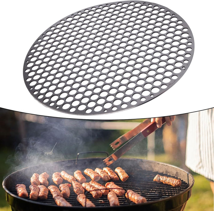 Runder Edelstahl-Grillrost, rundes Grillnetz, Drahtgeflecht, Gestell für Outdoor-Camping, Kochgeschi