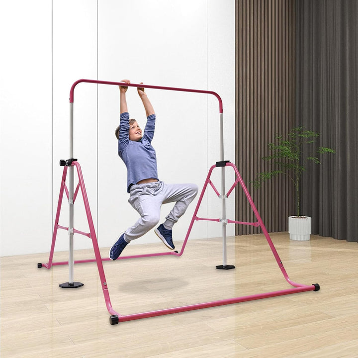 Kinder Gymnastikstange, Gymnastik Turnreck, Verstellbarer Höhen, Faltbarer Turnreck Reckstange Indoo