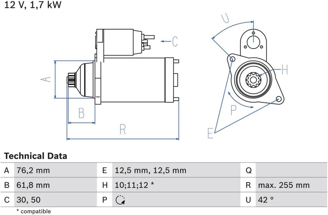 BOSCH 0986020260 Starter