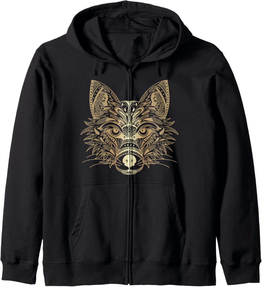 Zen Style Fox Sacred Geometry Nettes Tier Kapuzenjacke