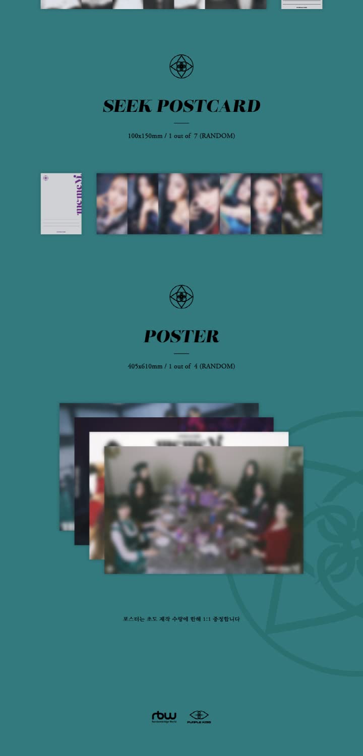 Purple Kiss memeM 3rd Mini Album M Version Contents+Poster+Tracking Sealed, Audio-CD