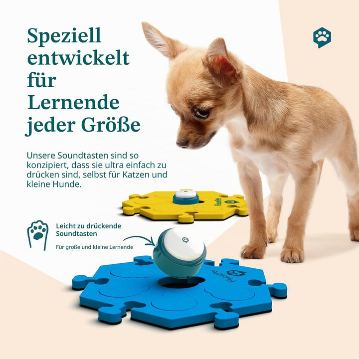 FluentPet Sound Button Tester Kit - Hundetasten für Kommunikation - Kompakte Sprechtasten für Hunde