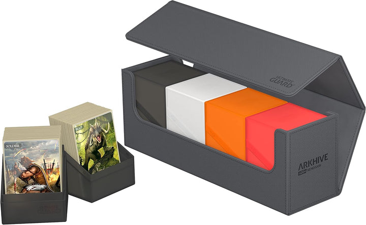 Ultimate Guard Arkhive 400+ XenoSkin Monocolor Kartenbox, Arkhive Monocolor 400+:Grau, Grau