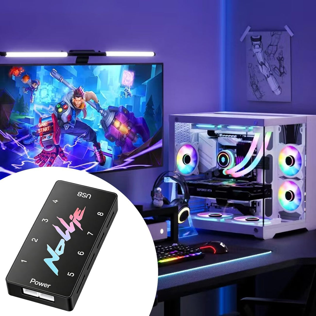 8-Port Signal RGB Controller – SATA-gespeister 5V 3PIN RGB-Hub