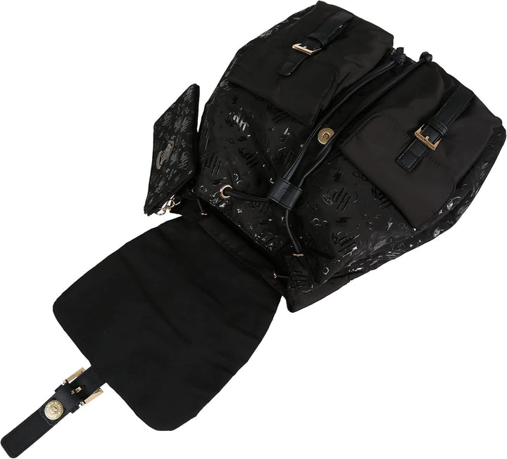 Schwarzer Rucksack mit Fächern Hogwarts Harry Potter Einheitsgrösse