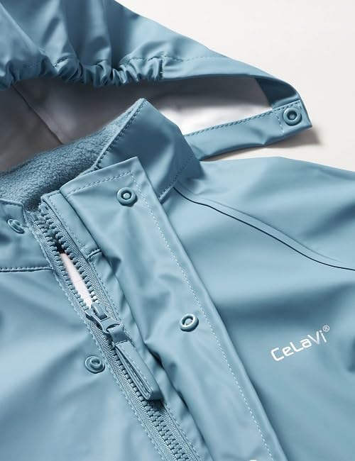 Celavi Jungen Basic Rainwear Set Rain Jacket 70 Smoke Blue, 70 Smoke Blue
