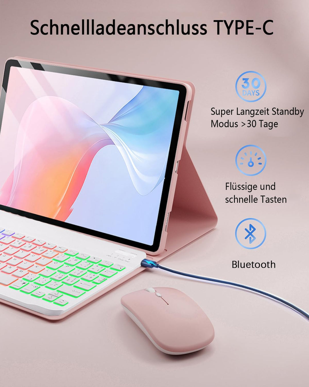 für Lenovo Idea Tab (2025 TB-336ZU TB-336FU)/ Lenovo Tab M11 (2024 TB330FU/TB330XU) 11 Zoll Hülle mi