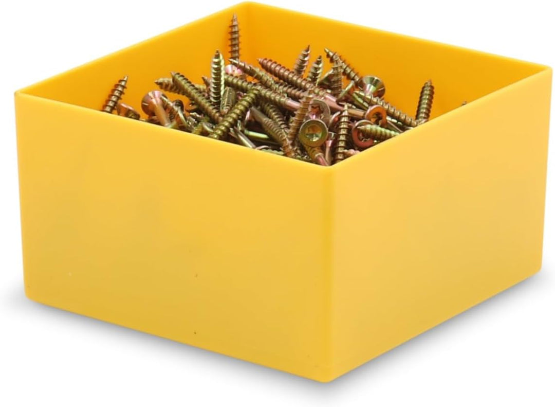 10 Stk. Einsatzkästen E 63, 5 Grössen, 5 Farben, Industrienorm, aus Polystyrol, schlagfest (108x108x
