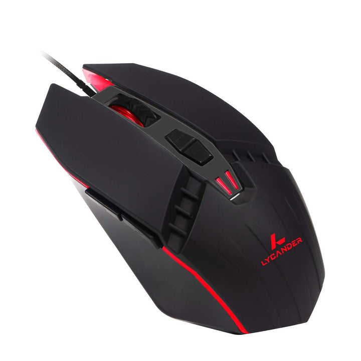 LYCANDER LMC378 Gaming-Maus, kabelgebunden, Optische USB-Mäuse mit Einstellbarer Dpi, bis zu 6400, 7