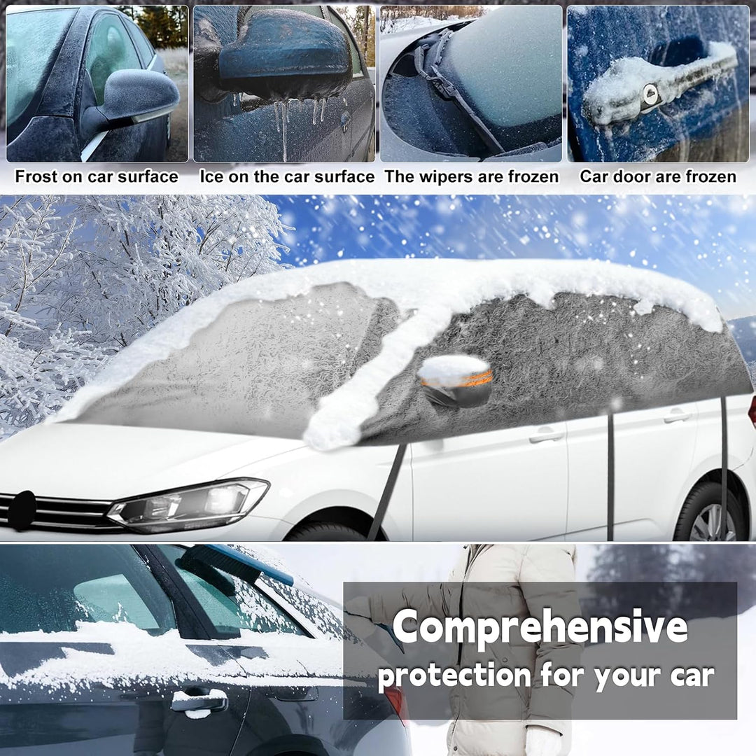 Autoabdeckung Wasserdicht Ersatz für VW Touran 2015-2024, Sonnenfest Hälfte Autoabdeckung, Halbgarag