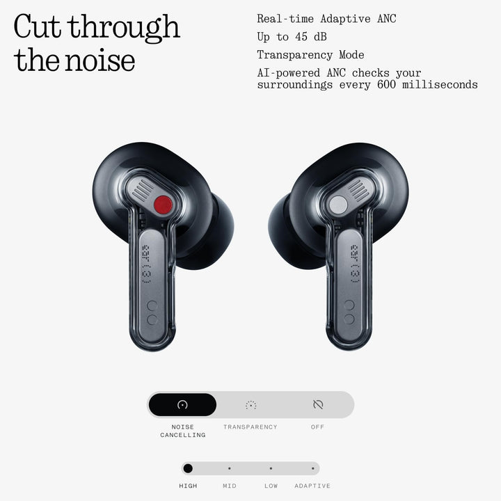 Nothing Ear (3) Kabellose In-Ear Kopfhörer, Adaptive Geräuschunterdrückung, LDAC Hi-Res Audio, Super