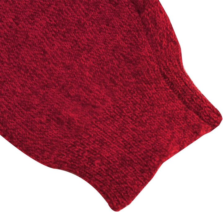 Larcele Kaschmir Handschuhe Fingerlose Fäustlinge Handwärmer für Damen BZST-02 Rot 4558, Rot 4558
