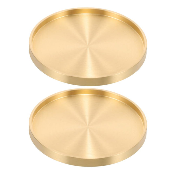Gold-Untersetzer, 2Stück Teematte aus Messing, 7,5cm Grosses Teetablett, Getränke Isoliermatte, Wied