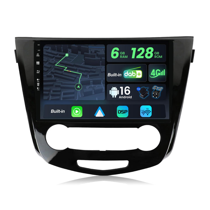 Eingebaut 4G LTE &amp; DAB | Android 16 QLED Autoradio für Nissan Qashqai J11 X-Trail Rouge (2014-2018)|