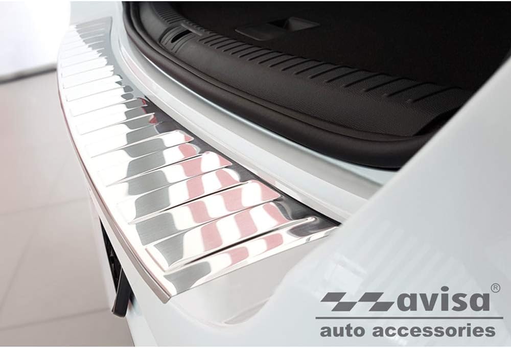 Avisa Edelstahl Heckstossstangenschutz kompatibel mit Seat Leon IV ST Sportstourer 2020- inkl. FR &amp;