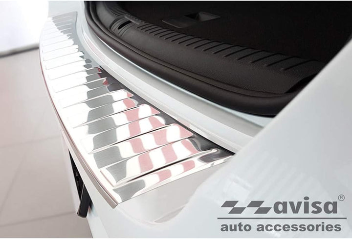 Avisa Edelstahl Heckstossstangenschutz kompatibel mit Seat Leon IV ST Sportstourer 2020- inkl. FR &amp;