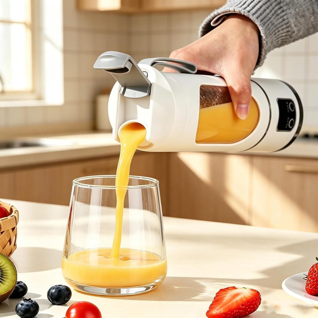 Tragbarer Mixer Smoothie Maker To Go, 500ml Mini Mixer für Shakes, Akku Smoothie Maker Klein, Portab