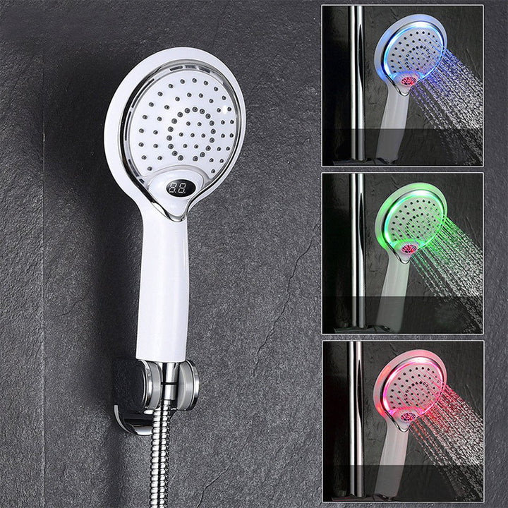 GuDoQi LED Duschkopf mit 3 Farben Farbwechsel Temperaturregelung