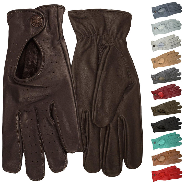 German Wear Unisex Driving Autofahrer-Handschuhe Lederhandschuhe 11=2XL Dunkelbraun, 11=2XL Dunkelbr
