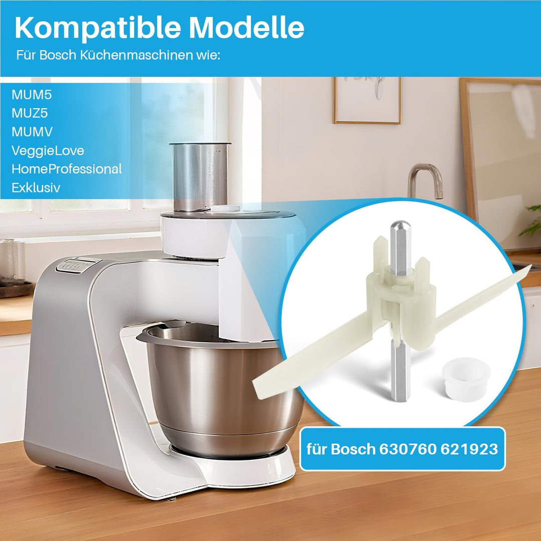 2 x Mitnehmer Flügelrad 160mm 630760 621923 für Bosch Küchenmaschine MUM5 MUMS MUMV MUZ5, Durchlaufs
