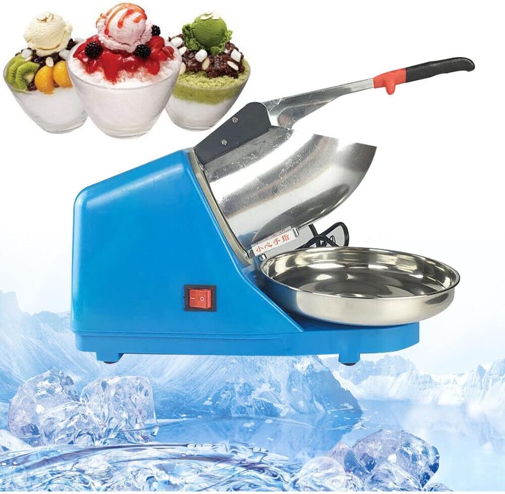 220V Elektrischer Crusheisbereiter, 300W Edelstahl Ice Crusher Eiswürfel Eiszerkleinerer Zerkleinere