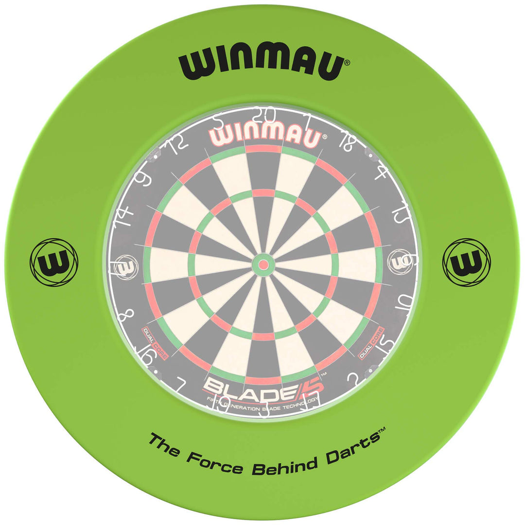 WINMAU Unisex – Erwachsene Printed Dartboard Surround Standard Green, Standard Green